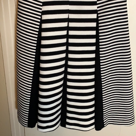 Black and White Striped Flare Dress,  2 - Picture 5 of 8